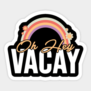 Retro Summer Beach Vacation Motivational Sayings Sticker